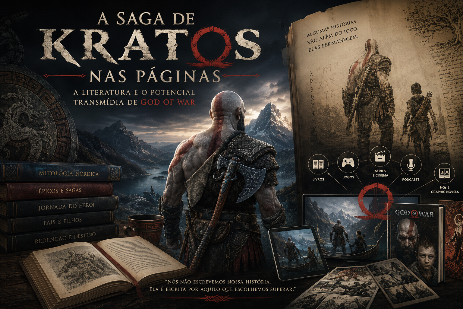 A Saga de Kratos nas Páginas: A Literatura e o Potencial Transmídia de God of War